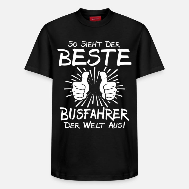 Bester Busfahrer - Relaxed Unisex Supima Cotton T-Shirt – von SPREAD - Schwarz
