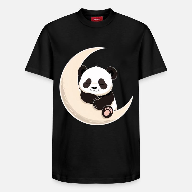 Câlins de Panda Moon - T-shirt unisexe décontracté en coton Supima – de SPREAD - noir