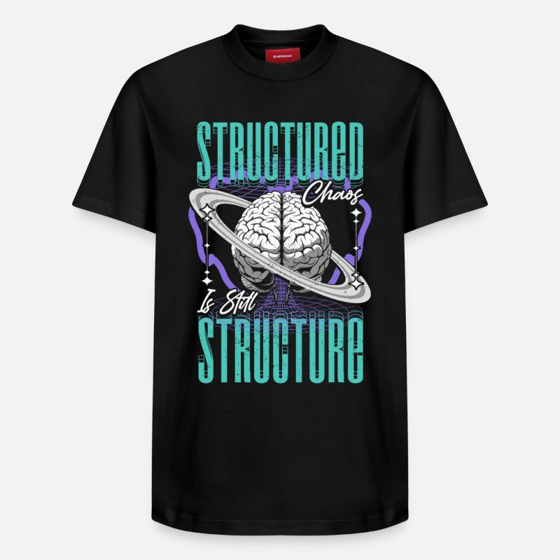Neurodiversité neurodivergente structurée chaos - T-shirt unisexe décontracté en coton Supima – de SPREAD - noir