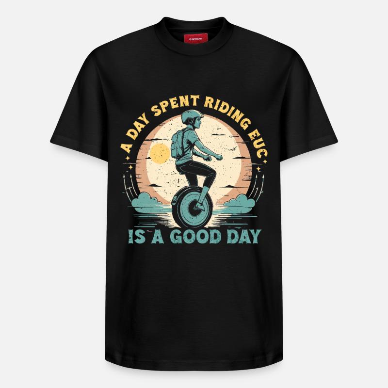Monowheel Monocyclist - Relaxed Unisex Supima Cotton T-Shirt – von SPREAD - Schwarz