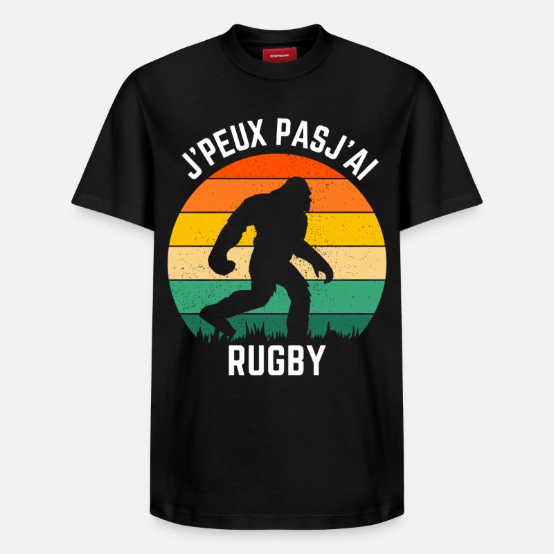 Sasquatch Rugby Retro Soleil - T-shirt unisexe décontracté en coton Supima – de SPREAD - noir