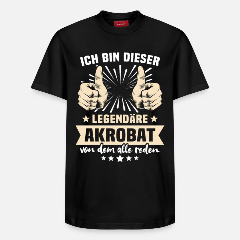 Dictons acrobates - T-shirt unisexe décontracté en coton Supima – de SPREAD - noir