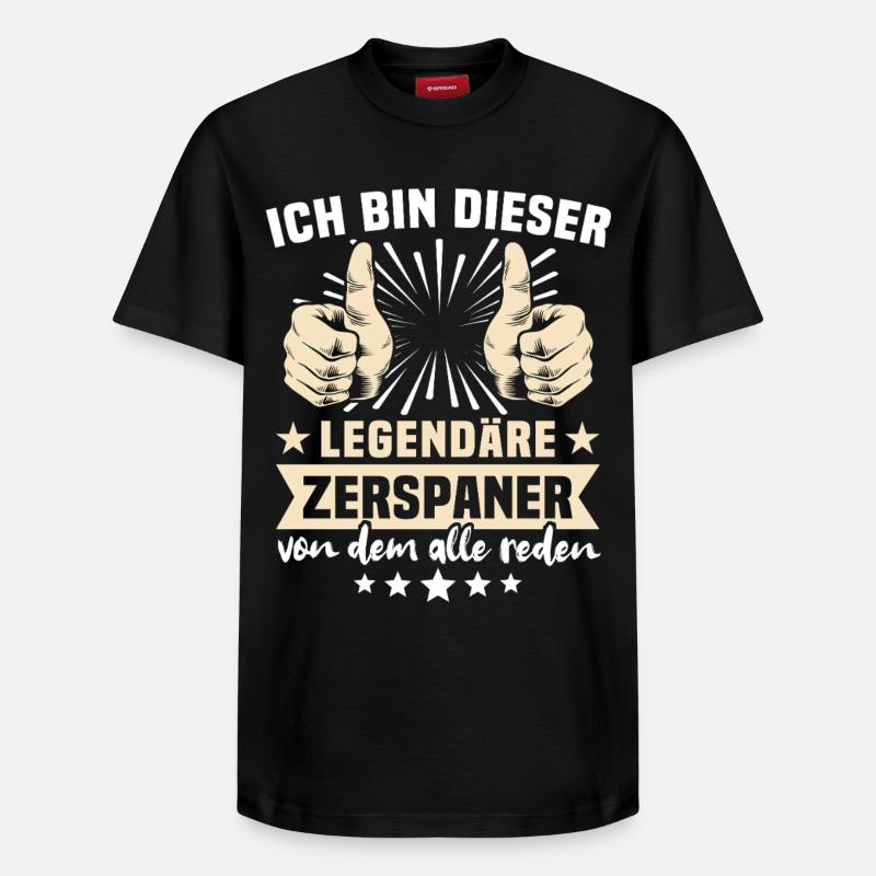 Zerspaner Sprüche - Relaxed Unisex Supima Cotton T-Shirt – von SPREAD - Schwarz