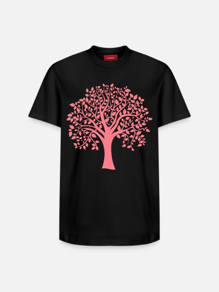Icon Red Jumbo Tree Print Silhouette - Relaxed Unisex Supima Cotton T-Shirt – by SPREAD - black