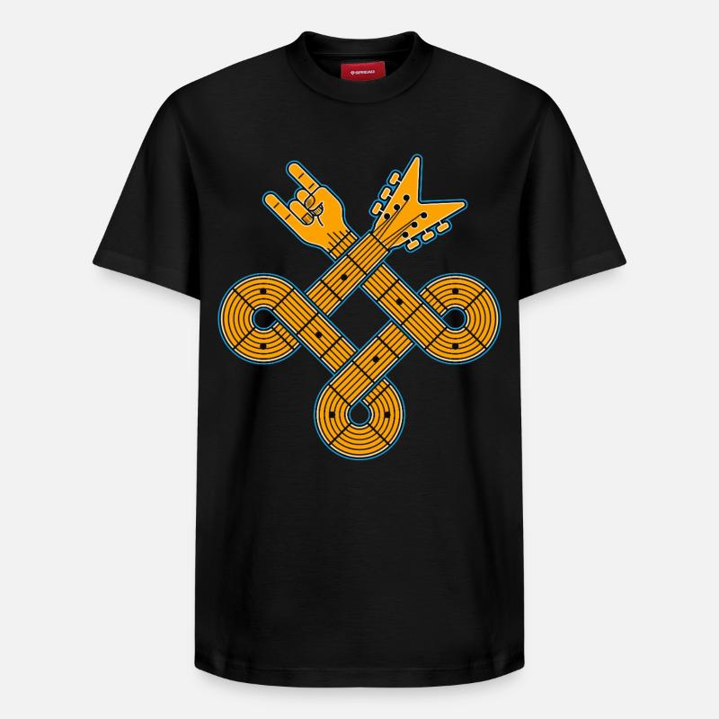 Celtic Knot Guitar Emblem - Relaxed Unisex Supima Cotton T-Shirt – by SPREAD - black