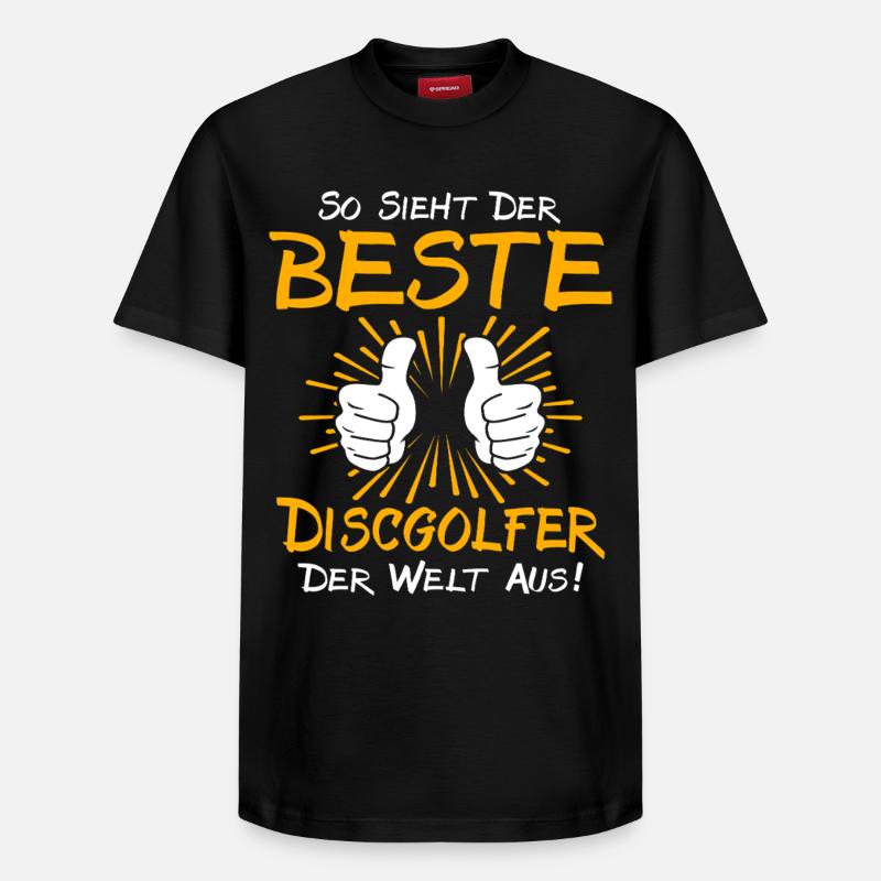 Discgolfer Geschenkidee - Relaxed Unisex Supima Cotton T-Shirt – von SPREAD - Schwarz