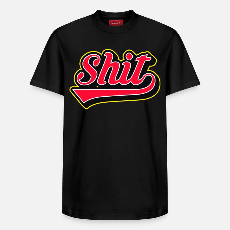 Shit Word Script Logo - Relaxed Unisex Supima Cotton T-Shirt – by SPREAD - black