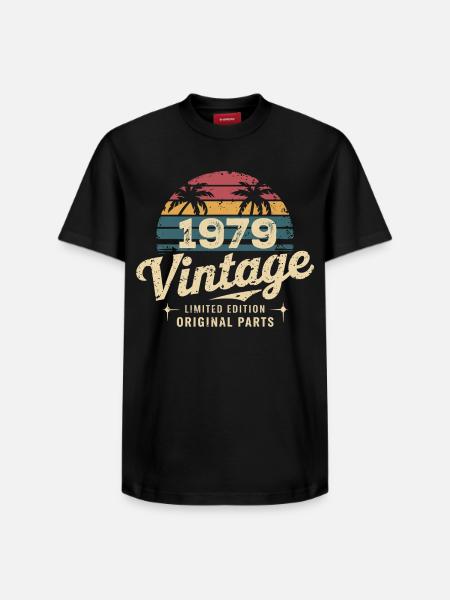 Awesome Since 1979 1979 Birthday Gift - Relaxed Unisex Supima Cotton T-Shirt – by SPREAD - black
