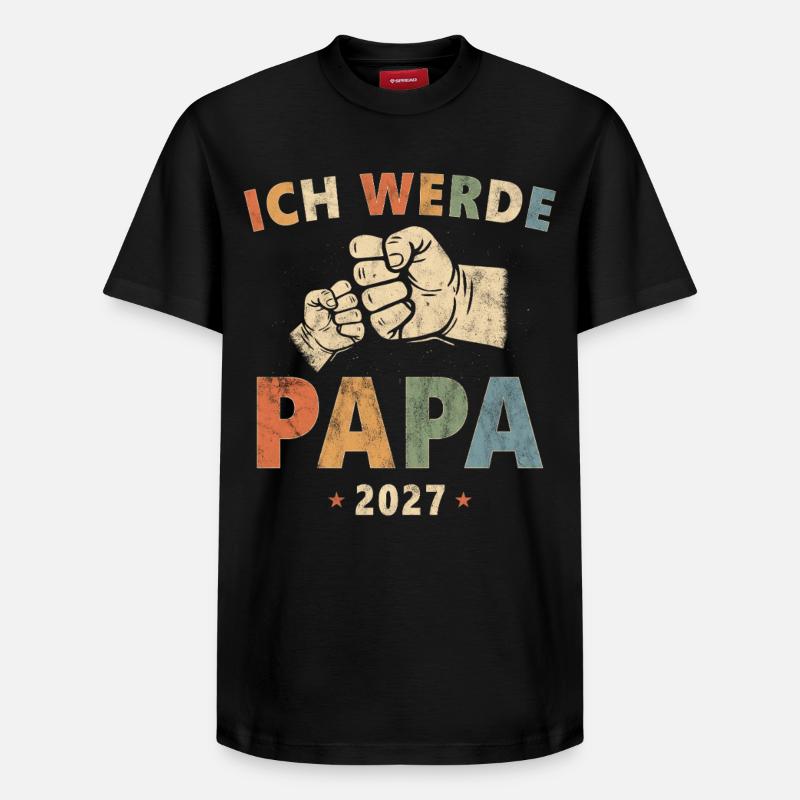 Ich Werde Papa 2027 - Relaxed Unisex Supima Cotton T-Shirt – von SPREAD - Schwarz