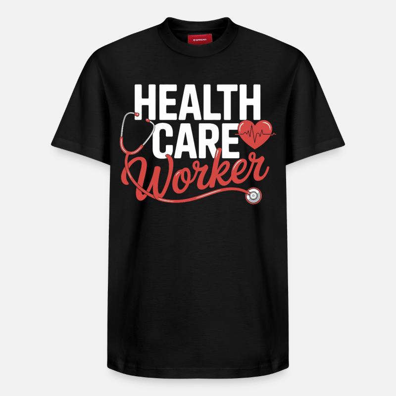 Gesundheitsfachkraft Emblem - Relaxed Unisex Supima Cotton T-Shirt – von SPREAD - Schwarz