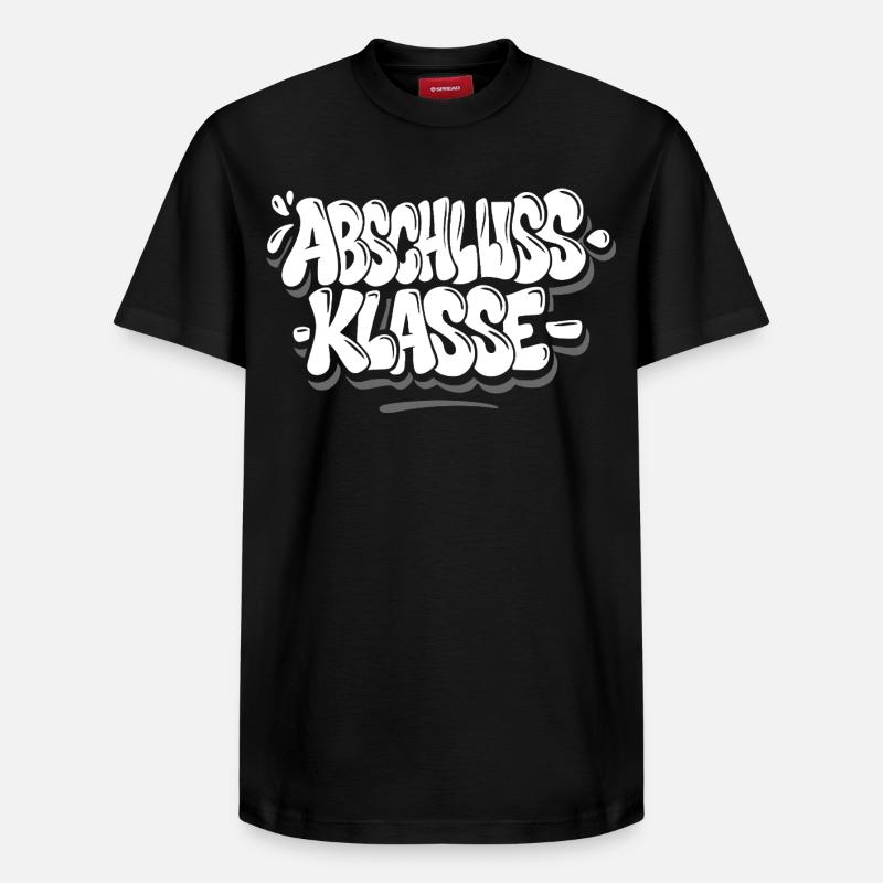 Abschlussklasse Graffiti - Relaxed Unisex Supima Cotton T-Shirt – von SPREAD - Schwarz