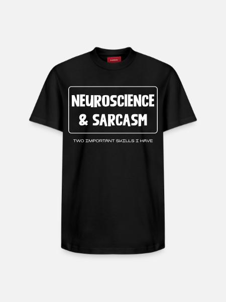 Neuroscience & Sarcasm - Relaxed Unisex Supima Cotton T-Shirt – von SPREAD - Schwarz