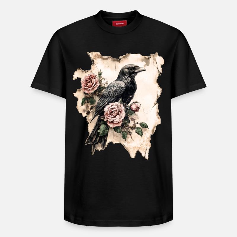 Corbeau - T-shirt unisexe décontracté en coton Supima – de SPREAD - noir
