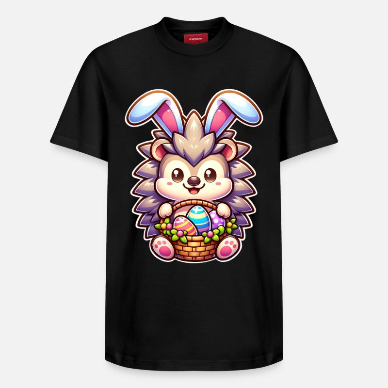 Ostern Igel - Relaxed Unisex Supima Cotton T-Shirt – von SPREAD - Schwarz