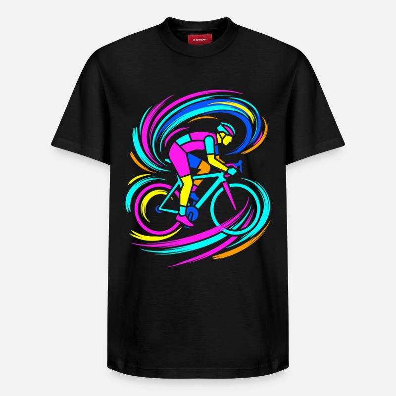 Radfahrer - Relaxed Unisex Supima Cotton T-Shirt – von SPREAD - Schwarz