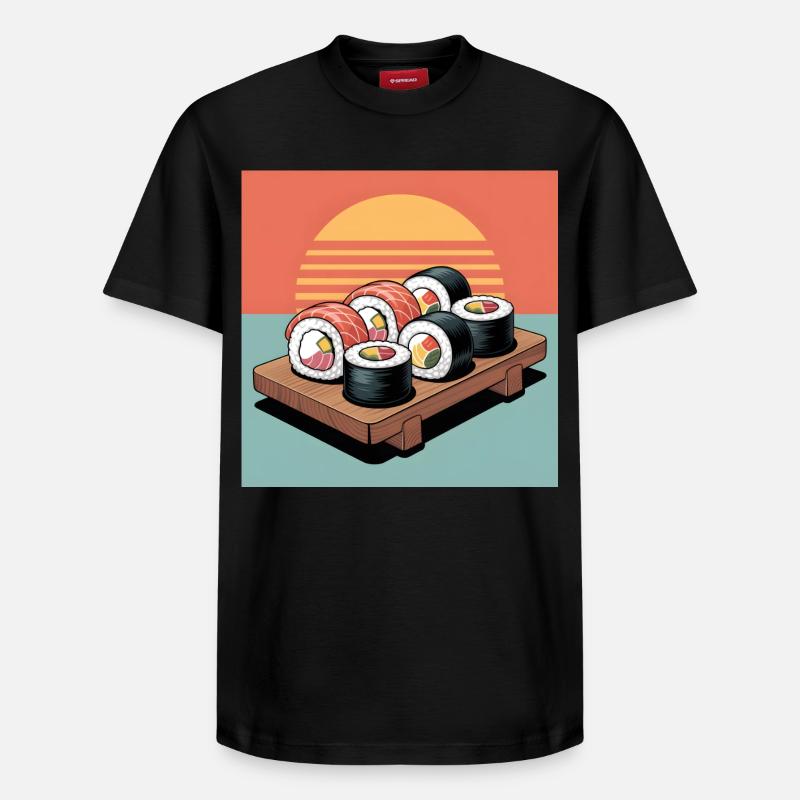 sushi - T-shirt unisexe décontracté en coton Supima – de SPREAD - noir