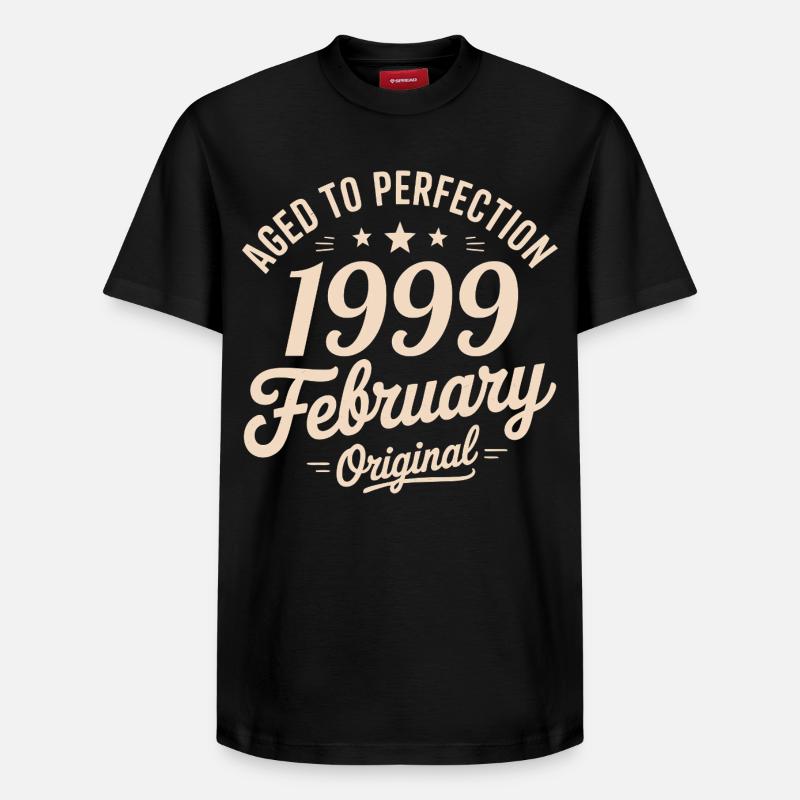 Février 1999 - February 1999 - T-shirt unisexe décontracté en coton Supima – de SPREAD - noir