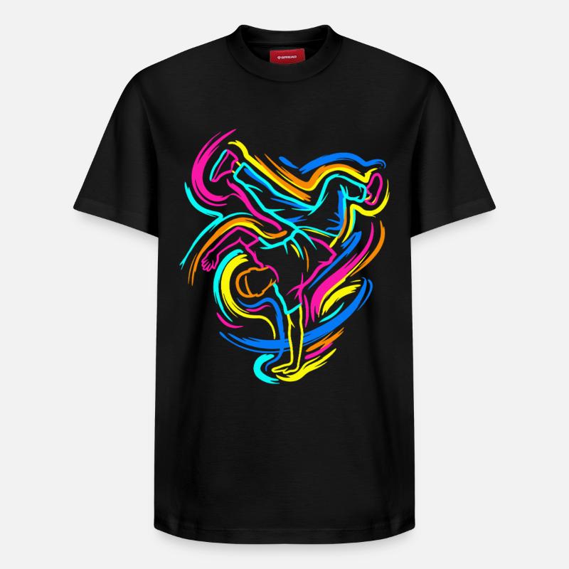 Breakdance - T-shirt unisexe décontracté en coton Supima – de SPREAD - noir