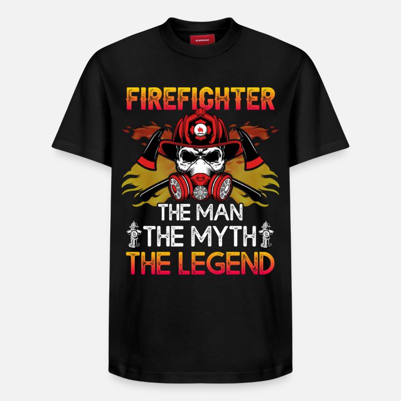 Fire brigade - Relaxed Unisex Supima Cotton T-Shirt – by SPREAD - black