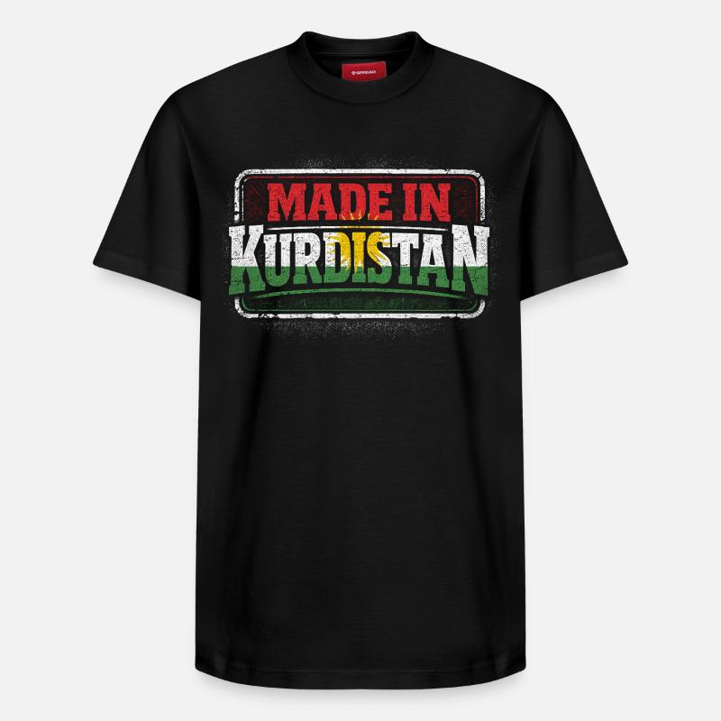 Fabriqué au Kurdistan, kurde, kurde - T-shirt unisexe décontracté en coton Supima – de SPREAD - noir