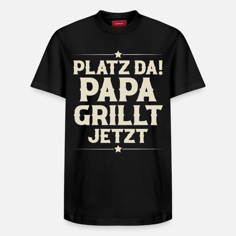 Papa Père Barbecue - T-shirt unisexe décontracté en coton Supima – de SPREAD - noir