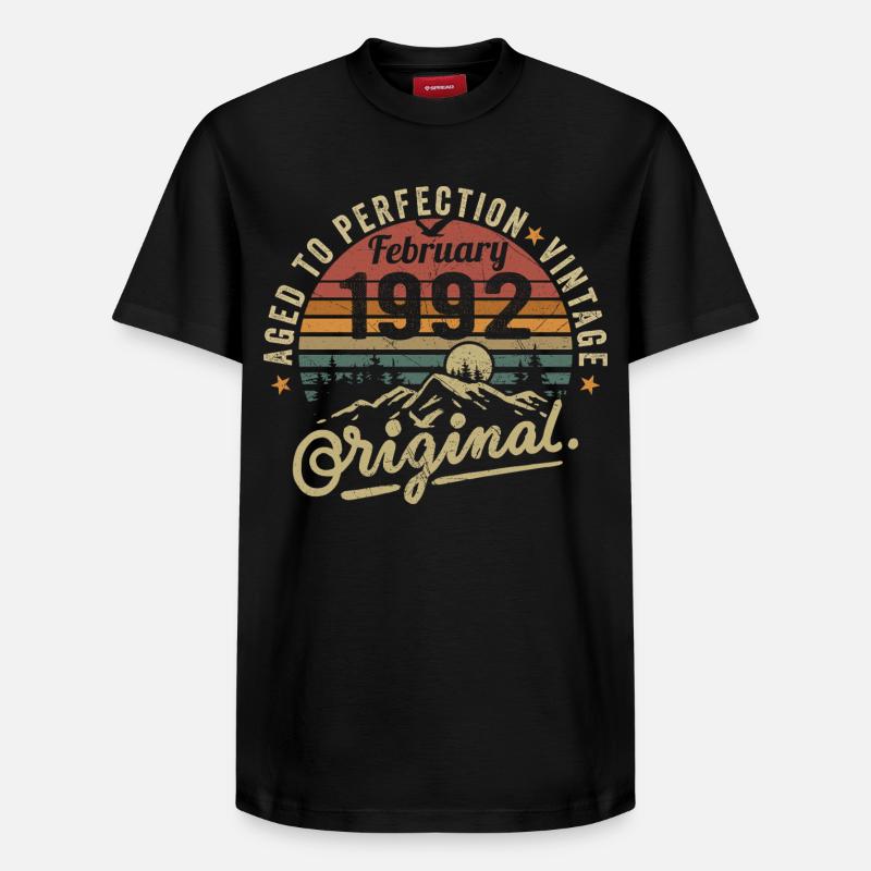 Februar 1992 - Relaxed Unisex Supima Cotton T-Shirt – von SPREAD - Schwarz