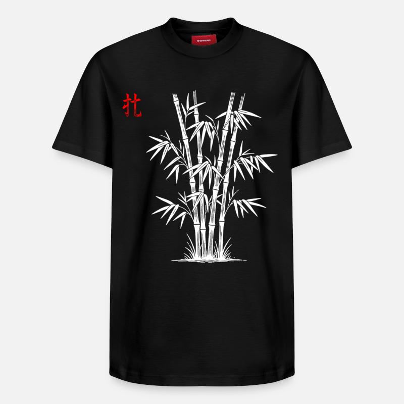 Bamboo Asian - T-shirt unisexe décontracté en coton Supima – de SPREAD - noir