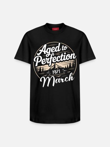 Birthday present march 1971 - Relaxed Unisex Supima Cotton T-Shirt – by SPREAD - black