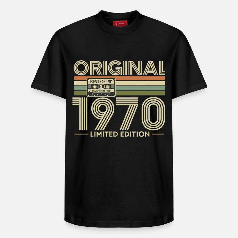 Original 1970 Retro Edition - T-shirt unisexe décontracté en coton Supima – de SPREAD - noir