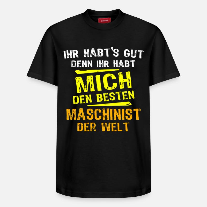 Cadeau de machiniste - T-shirt unisexe décontracté en coton Supima – de SPREAD - noir