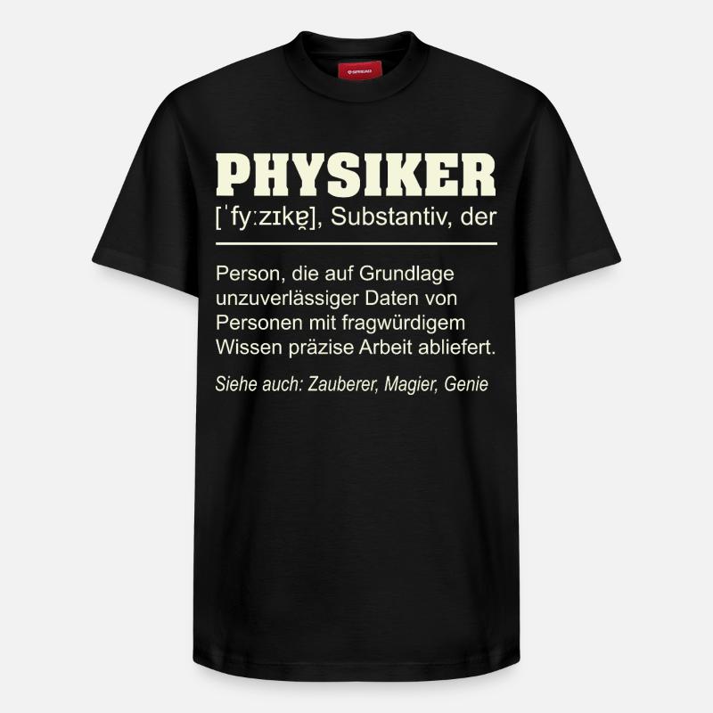Physiker Definition – Lustiges Geschenk Design - Relaxed Unisex Supima Cotton T-Shirt – von SPREAD - Schwarz