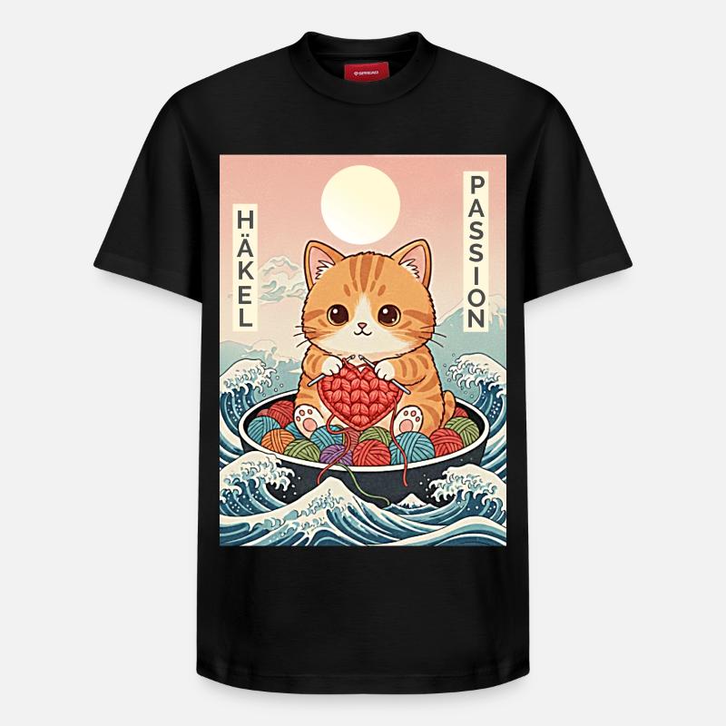 Crochet Passion Kawaii - T-shirt unisexe décontracté en coton Supima – de SPREAD - noir