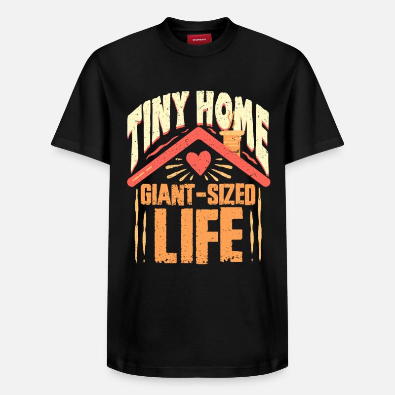 Tiny House - T-shirt unisexe décontracté en coton Supima – de SPREAD - noir