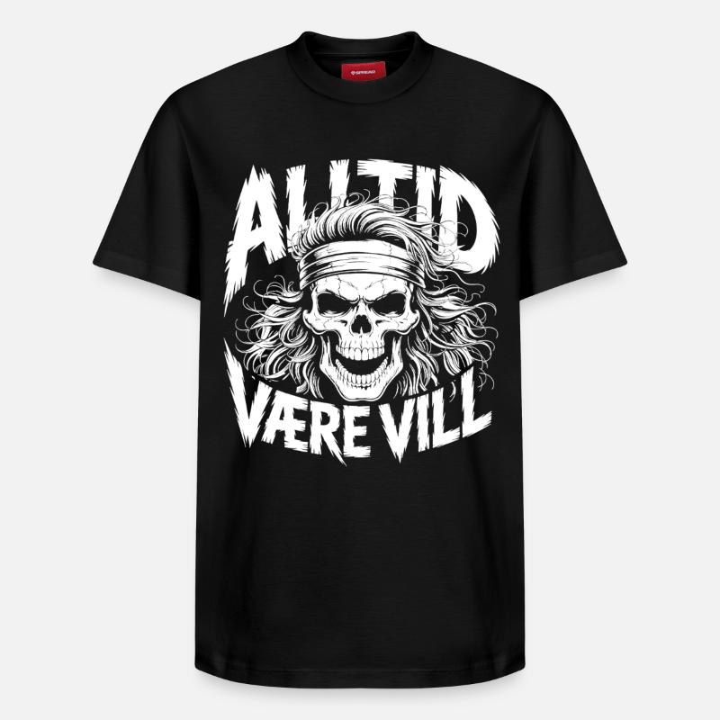 Restez sauvage Crâne - T-shirt unisexe décontracté en coton Supima – de SPREAD - noir