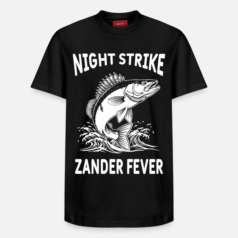 Pêche Rivière Sandre Night Strike - T-shirt unisexe décontracté en coton Supima – de SPREAD - noir
