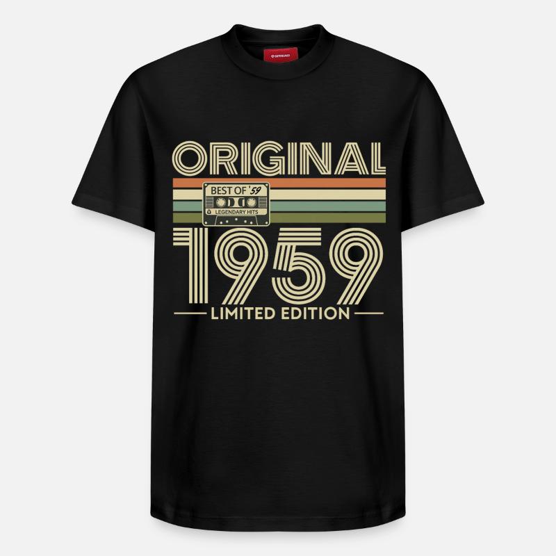 Cassette 1959 Edition Limitée - T-shirt unisexe décontracté en coton Supima – de SPREAD - noir