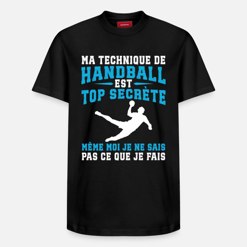 Handball - T-shirt unisexe décontracté en coton Supima – de SPREAD - noir
