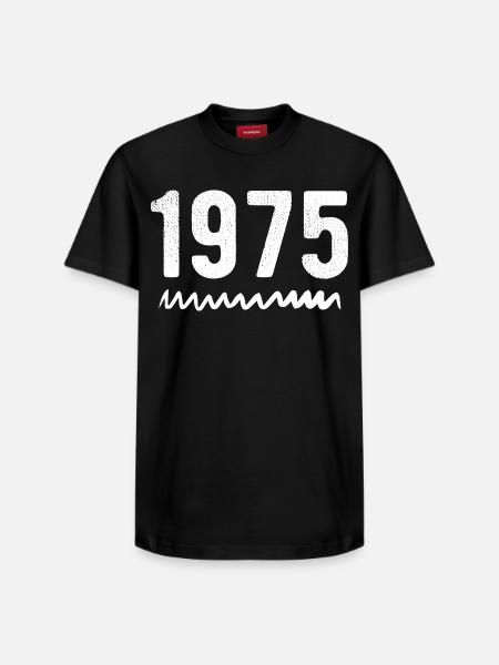 1975 Anniversary 1975 Retro 1975 - Relaxed Unisex Supima Cotton T-Shirt – by SPREAD - black
