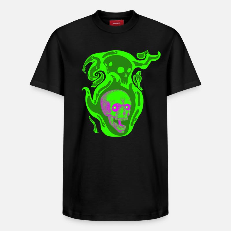 Crâne de nébuleuse - T-shirt unisexe décontracté en coton Supima – de SPREAD - noir