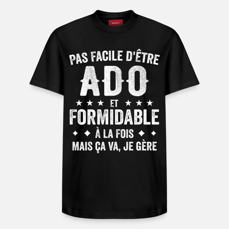 Ado Formidable - T-shirt unisexe décontracté en coton Supima – de SPREAD - noir