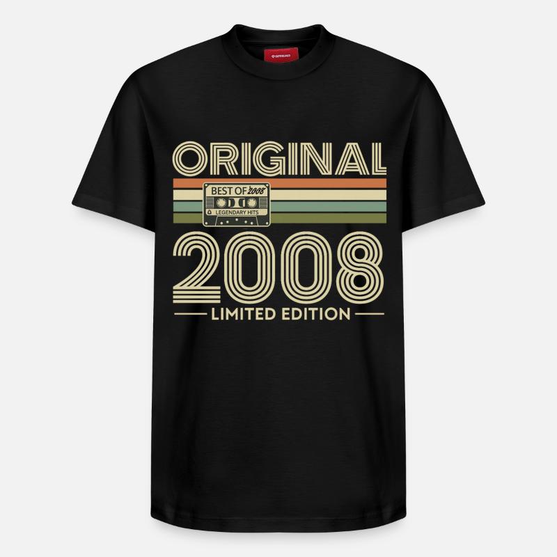 Originale 2008er Vibes Retro-Kassette - Relaxed Unisex Supima Cotton T-Shirt – von SPREAD - Schwarz