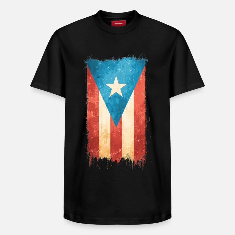 Porto Rico - T-shirt unisexe décontracté en coton Supima – de SPREAD - noir