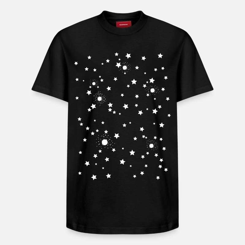 Étoiles spatiales du ciel étoilé - T-shirt unisexe décontracté en coton Supima – de SPREAD - noir