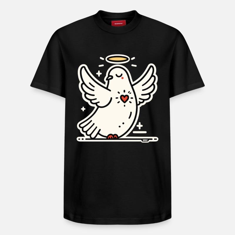 Friedens Taube Heilender Herz - T-shirt unisexe décontracté en coton Supima – de SPREAD - noir