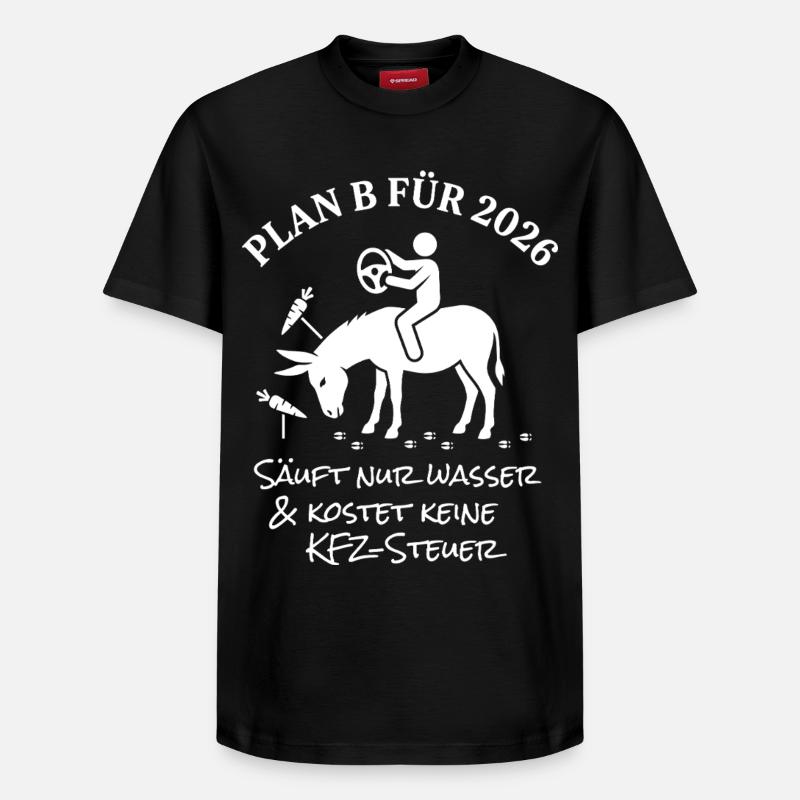 Plan B pour 2026 - T-shirt unisexe décontracté en coton Supima – de SPREAD - noir