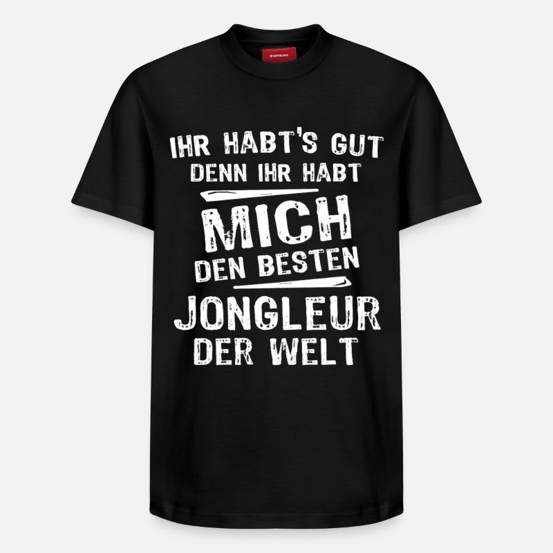 Jongleur - Relaxed Unisex Supima Cotton T-Shirt – von SPREAD - Schwarz