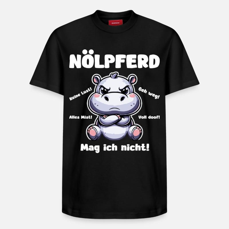 Nölpferd - Relaxed Unisex Supima Cotton T-Shirt – von SPREAD - Schwarz