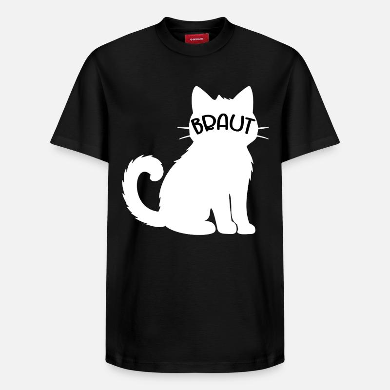 Hochzeit Katzen Braut - Relaxed Unisex Supima Cotton T-Shirt – von SPREAD - Schwarz