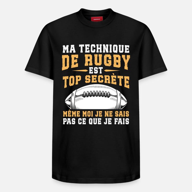 Ma Technique De Rugby - T-shirt unisexe décontracté en coton Supima – de SPREAD - noir