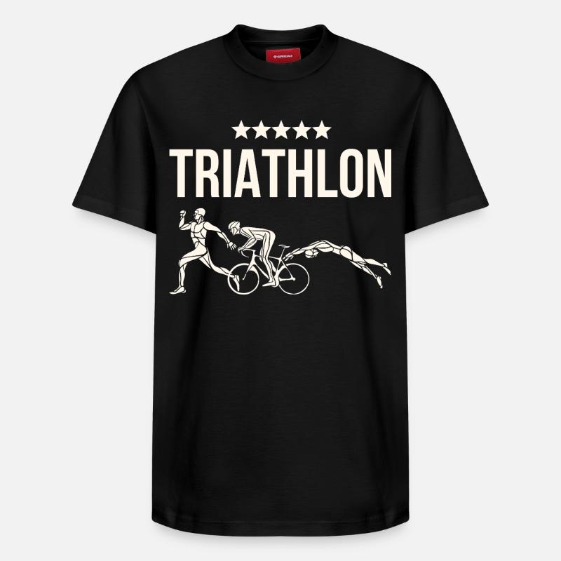 Triathlon - Relaxed Unisex Supima Cotton T-Shirt – von SPREAD - Schwarz